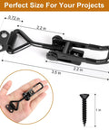Six Pack Adjustable Toggle Latch Clamp With Quick Release Upgraded 330 Lb Holding Capacity Black Metal Pull Latches product close-up