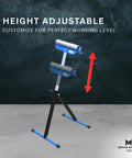 Heavy Duty Folding Roller Stand With Adjustable Steel Support Smooth Roller Anti Slip Base And 60kg Load Capacity