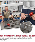 Cordless Drill Electric Rivet Gun Adapter Kit For Quick Install Nutsert Tool Set Perfect For Metalworking Auto Repair And DIY Projects To Save Labor And Work Like A Boss. Red carbon steel rivet nut adapter kit with M3 to M10 mandrels for metalwork