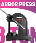 Heavy Duty 3 Ton Manual Arbor Press close-up, featuring a sturdy metallic body and lever, ideal for precise metalforming tasks.