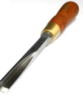 Pro Grade Corner Chisel 10 mm For Precision Woodworking And Squaring Edges 120 mm Blade, hornbeam handle, Cr Mn steel, angled view.