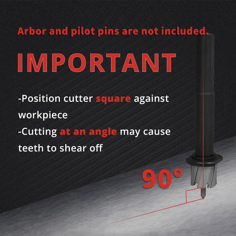 Spot Weld Cutter Drill Bits Set instructions for correct use at 90-degree angle, includes safety warnings on teeth shearing.