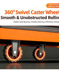 Heavy Duty Foldable Push Cart Dolly Platform Truck With Telescopic Handle And Guard Rails 330 Lbs Capacity Flatbed To Cart In Seconds Perfect For Warehouse Garage Office Hotel Moves 360° swivel caster wheels