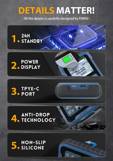 Image showing details of Upgraded SG-003A Signal Generator Simulator including power display, Type-C port, and anti-drop technology.