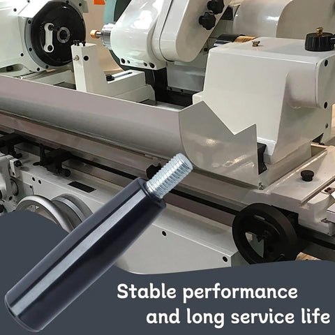 4 Piece Revolving Handwheel Handle Set With M12 Threaded Stem, Zinc Alloy Steel, Powder Coated Black Finish on lathe machine