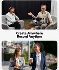 Wireless Lavalier Microphone With Charging Case For IPhone Android And Laptop AI Noise Reduction in a recording setup