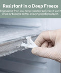 Inserting Ten Pack Refrigerator Shelf Support Clips And Freezer Bracket Set into icy shelf rail