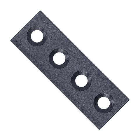 Heavy-Duty Carbon Steel Sliding Barn Door Connector Adapter For Splicing Tracks No-Drill Installation 4-Hole Fixation For Strong Load Bearing