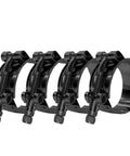 Four Pack 1.5 Inch TBolt Hose Clamps 44 To 50mm Stainless Steel 300 Series Black Bolt Clamp For Secure Hose Connections