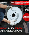 R1 Concepts Front Brake Kit For 2007 to 2009 Chrysler Sebring Sedan Stops Hard With Durable Rotors And Pads That Keep Your Ride Safe And Smooth On The Road. front rotor and brake pads with hardware kit, plug and play installation
