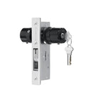 Commercial Mortise Door Lock Set With Hook Swing Deadbolt And Solid Brass Cylinder, Keyed Alike For Aluminum And Zinc Alloy Shop Doors