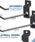 100 Pack Slatwall Hooks For Slat Wall Panels Heavy Duty Metal Hangers Set In Black 6 And 8 Inch Ideal For Garage Shop Retail Displays Organize Your Gear