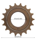 Front view of 18 Tooth Steel Single Speed Freewheel For Bicycles Durable Replacement Part With Precise Internal Threads For Tight Hub Fit