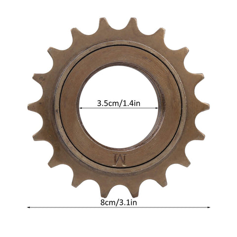 Front view of 18 Tooth Steel Single Speed Freewheel For Bicycles Durable Replacement Part With Precise Internal Threads For Tight Hub Fit