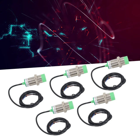 Inductive Proximity Sensor Switch Five Pack LJ30A3-15-Z, 15mm Detection, IP65, DC 6 to 36V, PNP Normally Open, 3-Wire
