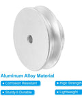 Aluminum V Belt Pulley 40mm Outer Diameter 4mm Fixed Bore Single Groove Drive Wheel For Motor Shaft Fits 1 To 3 Mm Shafts And PU Round Belts