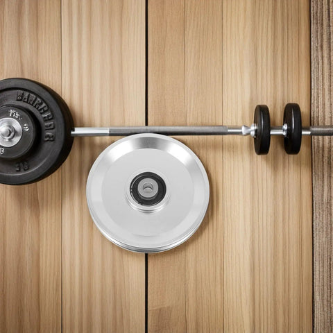 Aluminum Alloy Fitness Pulley With Quiet Operation And Heavy Duty Bearing, 551lb Load Capacity on wooden surface