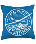 Glider Club Throw Pillow For Soaring Sailplane Fans With Thermals Ridge Soaring Towplane Launches And Final Glide Focus