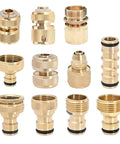 Drip Irrigation Fitting Kit With 10 Pcs Brass Garden Hose Quick Connectors For Instant Snap Link And Easy Repair To Keep Your Outdoor Watering System Running Smoothly, brass fittings set