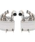 Beefy Exhaust Valved Mufflers For Porsche 911 996 Carrera 1998 2004 With Remote Valve Control, rear silencers pair.