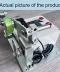 Rock Solid Wire Rope Length Counter With Alarm Digital Measuring Wheel For Cable Textile Trades showing green rubber drum and digital display.