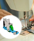 Invisible Zipper Presser Foot With Roller Wheel For Smooth Fabric Feeding And Sewing Seam Guide For Industrial Sewing Machines Tough As Nails Durable Steel Construction Great For Denim Leather And Heavy Duty Projects, on machine