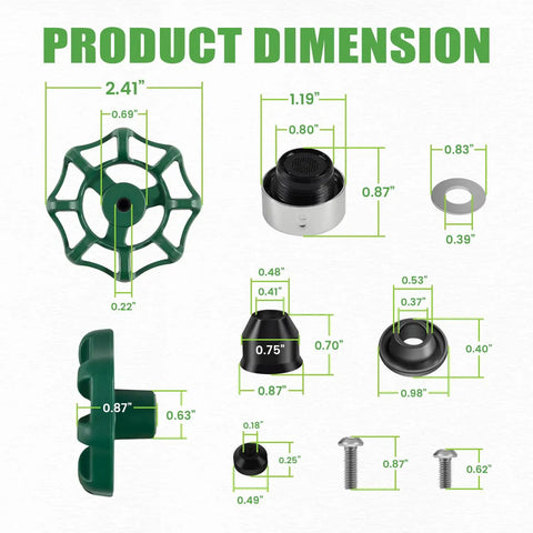 Wall Hydrant Complete Service Kit For C 144 And C 244 Series To Repair Anti Siphon Freezeless Faucets With Replaceable Parts Only dimensions