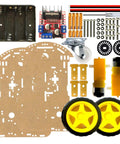 2WD Robot Car Chassis Kit With Universal Wheels For Arduino UNO R3 And Raspberry Pi Double Board DIY Starter System components