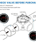 3 Way Pool Valve 3 Port Diverter Replacement For Standard Plumbing Heavy Duty 2 To 2 And A Half Inch CPVC Pipe with lock knob and coupler scheme.