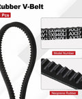 AX37 Cogged V Belt For Industrial Drives, 1/2 Inch Top Width, 5/16 Inch Thick, Inside 37 Inch Outside 39 Inch, Raw Edge EPDM Rubber Belt, Oil And Heat Resistant, Cold Resistant, Durable Belt Construction shown looped with toothed profile