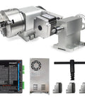 Fourth Axis CNC Kit For A Axis Rotation With 130mm Three Jaw Chuck And 100mm Tailstock, Four To One Reducing Ratio, Dividing Head
