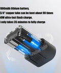 2000mAh lithium battery for Heavy Duty Electric Pipe Bender And Rebar Cutter for quick charging and repeated use on job sites.