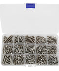 RC Car Screw Kit 451Pcs Stainless Steel Fastener Set For One Fifth Scale 6S 8S RC Cars And Trucks in clear storage box