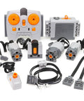 9-Piece Building Blocks Motor Kit With M And L Motors, Battery Box, Remote Control And Speed Adjust, Powers Multiple Motors For Complex Moving Models, Compatible With Major Toy Brick Brands.