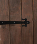 Heavy Duty Weld On Door Hinges For Sheds, 8 Inch Slip Joint Detachable Hinges, installed on wooden door, flag style