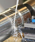 Beefy Pro Grade Lathe Turning Tool Kit 21 Piece Set With 1/2 Inch Shank in use on metal lathe for precision cuts