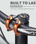 Ultra Lightweight 40mm MTB Stem For 31.8mm Handlebar And 28.6mm Tubes CNC Aluminum Alloy, Black Orange close-up