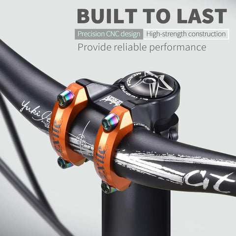 Ultra Lightweight 40mm MTB Stem For 31.8mm Handlebar And 28.6mm Tubes CNC Aluminum Alloy, Black Orange close-up
