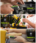 Cordless 3.7V Screwdriver Set With Three Torque Settings 300 RPM 5 Nm Max Torque used for various repairs and assemblies