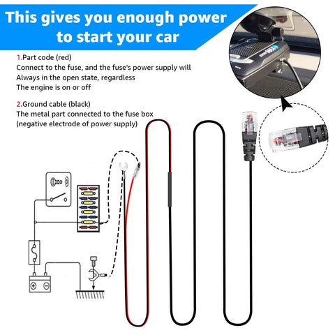 Radar Detector Hardwire Kit for Escort, Valentine One, Uniden, Beltronics, Cobra with RJ-11 Style Jack diagram and installation