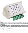 PWM To Voltage Module For Industrial Automation, 0-10V Analog Output, showing wiring ports and connection details.