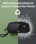 Electronics Organizer Travel Case Water Resistant Cable Organizer for Essentials Tech Pouch made from recycled material