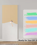 Premium Fluted Panel Concealed Barn Door 36 By 84 Inches with paint brush for DIY stain options in modern farmhouse setting.