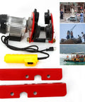 Heavy Duty 2200 LB Industrial Electric Hoist Trolley Winch For 4ft I Beam Track Overhead Crane Lift With Remote Control and accessories