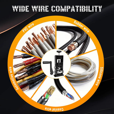 2 In 1 Wire Stripper Machine Drill Powered And Hand Crank For 1 Mm To 16 Mm Wires Alloy Cable Peeler With wide wire compatibility