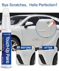 085 White Pearl Car Touch Up Paint For Lexus 2 In 1 Scratch Repair Kit shown with application on car door