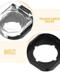 2 Pack Push Button Switch Guard 22mm 0.87 Inch Waterproof Dustproof Safety Cap Protector with transparent cover