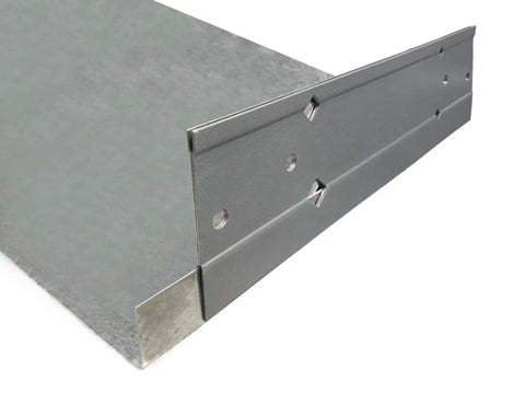 Close-up of 12 Inch Duct Folding Channel Tool for precise three eighths inch and one inch uniform bends in sheet metal, heavy duty steel