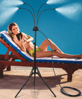 Adjustable Outdoor Misting System For Patio And Garden Height From 3.5 To 5.25 Feet 26.5 Ft Water Supply Line near pool