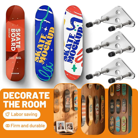 Dope Six Pack Aluminum Skateboard Wall Mount Hanger With Two Screws For Easy Display And Storage Rust Resistant Keeps Your Deck Flat